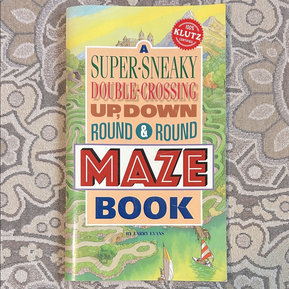 4/$20 Klutz Maze Book Super-Sneaky, Double-Crossing, Up, Down, Round & Round